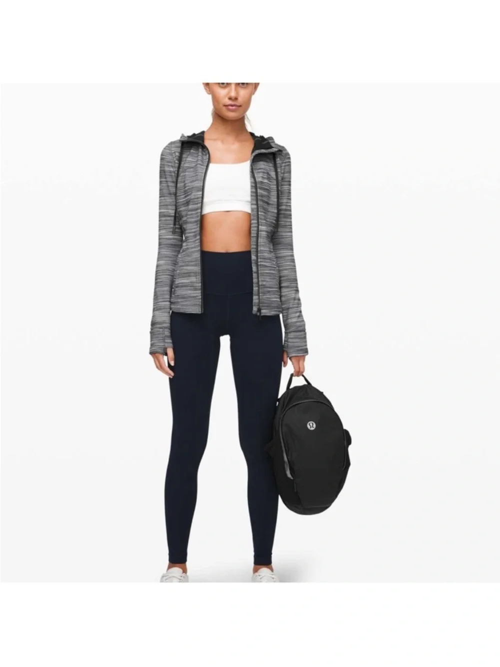 lululemon define Heather Gray Hooded Jacket - Nulu size 6 - Picture 2 of 6